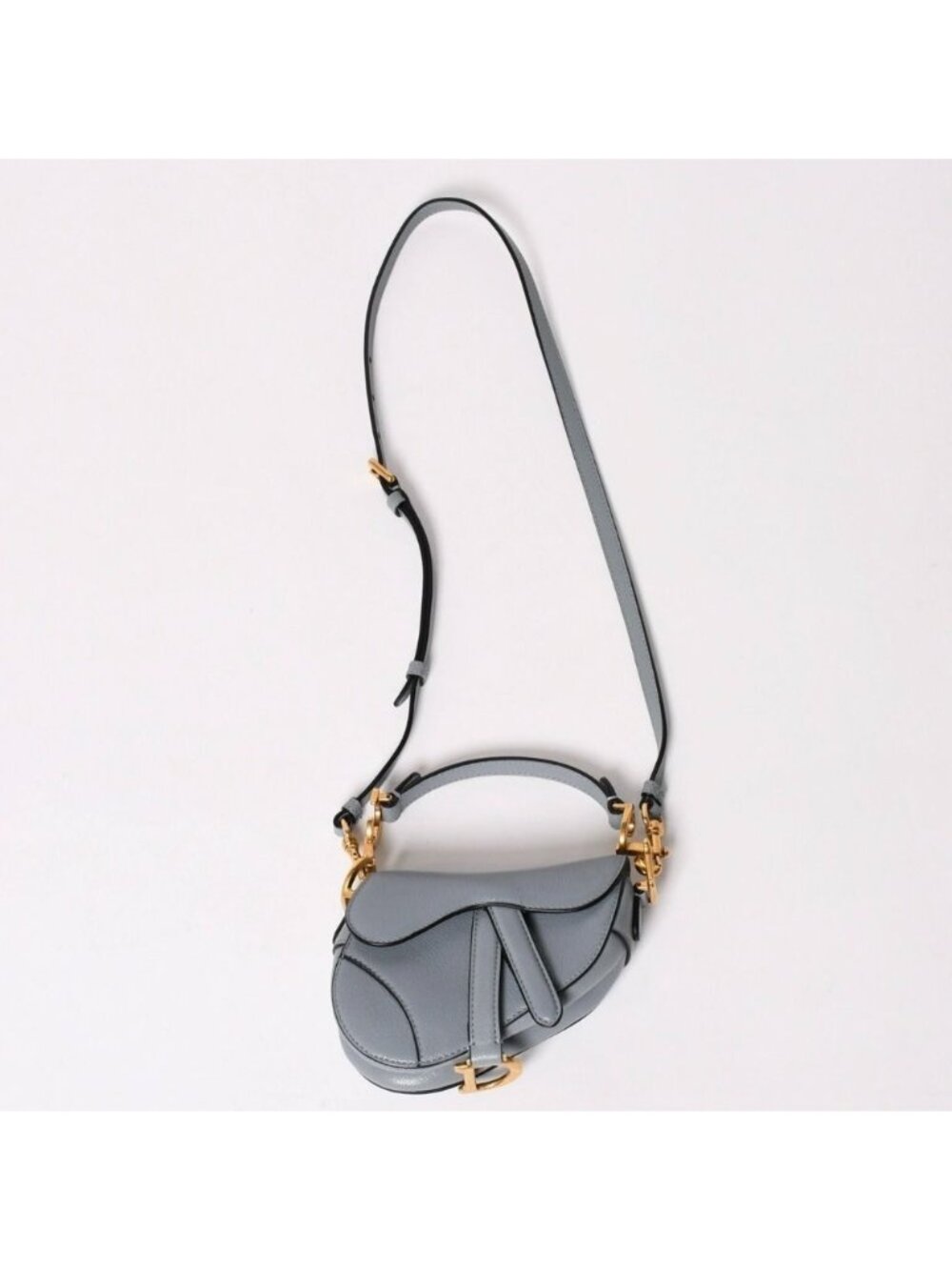 Dior Saddle Micro Cloud Blue Mini Bag Gold Magnetic
